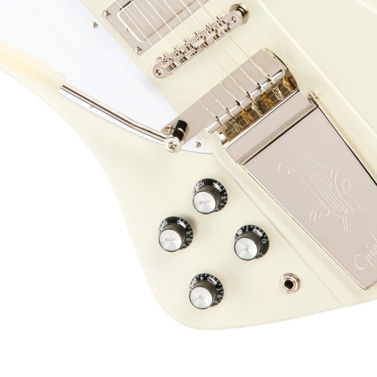 Epiphone 1963 Firebird V With Maestro Vibrola Reissue Left Handed, Polaris White