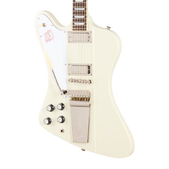 Epiphone 1963 Firebird V With Maestro Vibrola Reissue Left Handed, Polaris White