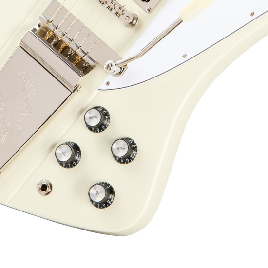 Epiphone 1963 Firebird V With Maestro Vibrola Reissue, Polaris White