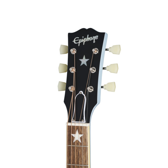 Epiphone J-180 LS Inc Hard Case Frost Blue