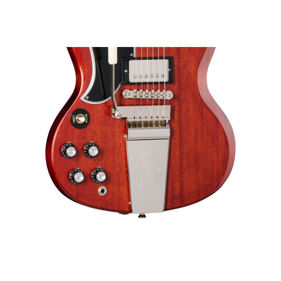 Epiphone 1964 SG Standard Reissue with Maestro Vibrola Left Handed, Cherry Red