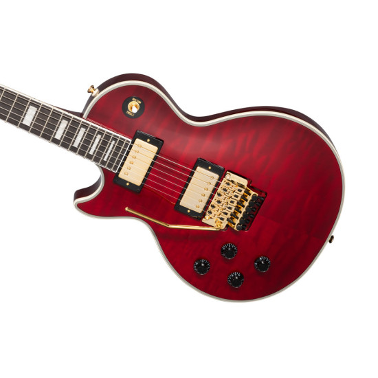 Epiphone Alex Lifeson Les Paul Custom Axcess Quilt Ruby Left Handed