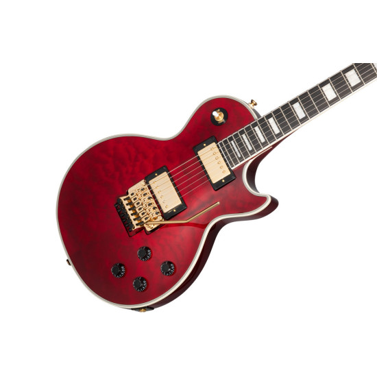 Epiphone Alex Lifeson Les Paul Custom Axcess Quilt Ruby