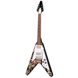 Epiphone Jimi Hendrix Love Drops Flying V  Ebony