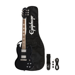 The Epiphone Power Players SG Pack Dark Matter Ebony