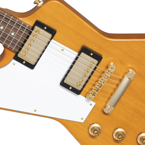 Epiphone 1958 Korina Explorer (White Pickguard), Aged Natural Left Handed