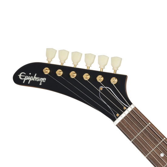 Epiphone 1958 Korina Explorer (White Pickguard), Aged Natural Left Handed