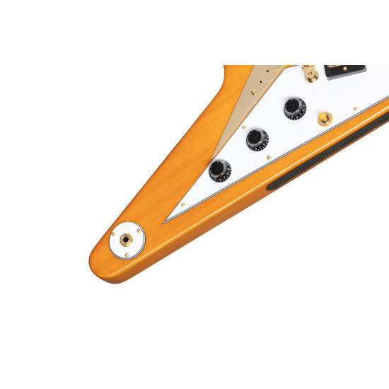 Epiphone 1958 Korina Flying V (White Pickguard), Aged Natural