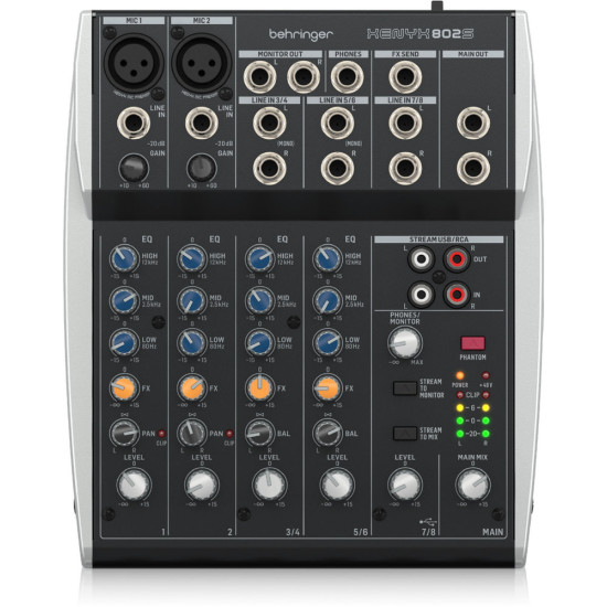 Behringer Xenyx 802S 8 Channel Mixer With USB