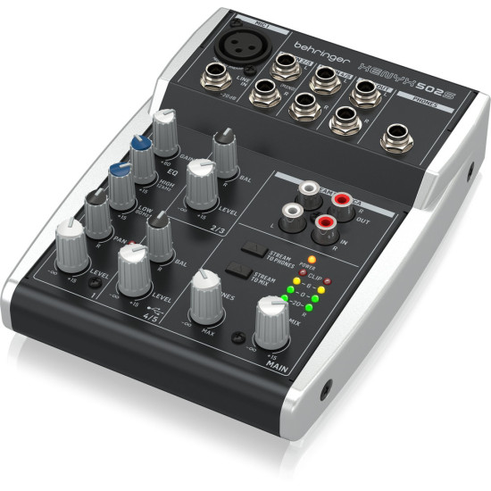 Behringer Xenyx 502S 5 Channel Mixer With USB Behringer Xenyx 502S 5 Channel Mixer With USB