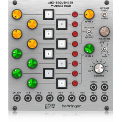 The Behringer 1050MIXSEQUENCERMODULE Legendary 2500 Series 8-Channel Mixer/Sequencer Module for Eurorack