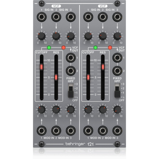 The Behringer 121 Dual VCF Module The Behringer 121 Dual VCF Module