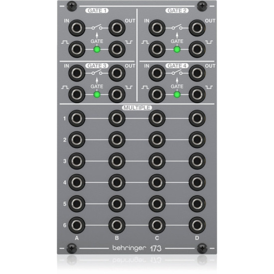 The Behringer 173 Quad Gate Module The Behringer 173 Quad Gate Module