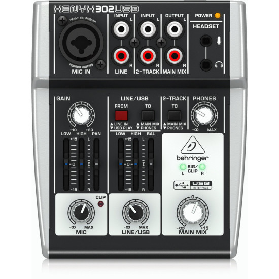 The Behringer XENYX 302USB Mixer