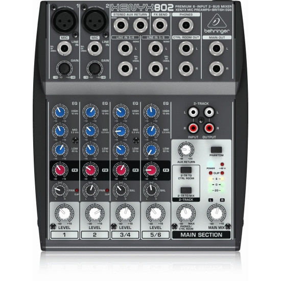 The Behringer XENYX 802 Mixer The Behringer XENYX 802 Mixer