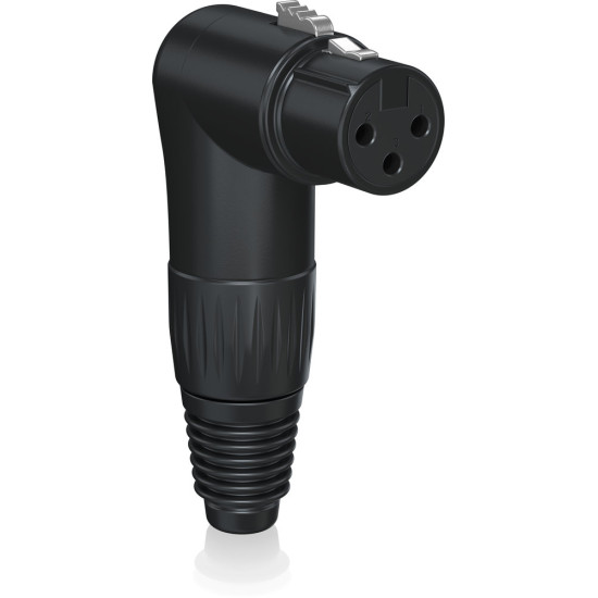 Behringer Pro XLR Connector Black Right Angle Female Behringer Pro XLR Connector Black Right Angle Female
