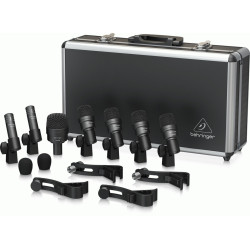 The Behringer BC1200 7 Piece Drum Microphone Set In Case