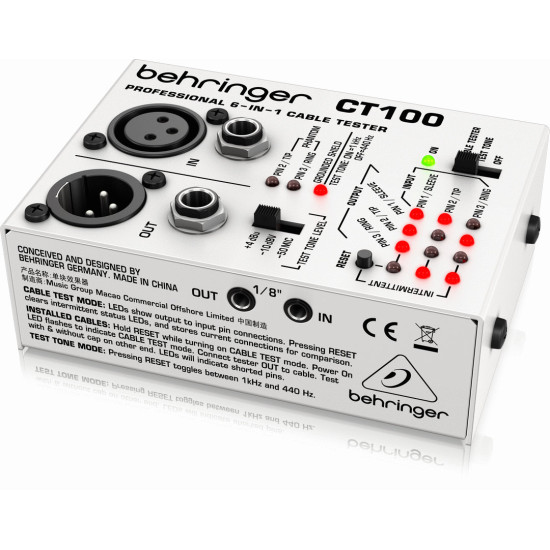 The Behringer CT100 Cable Tester