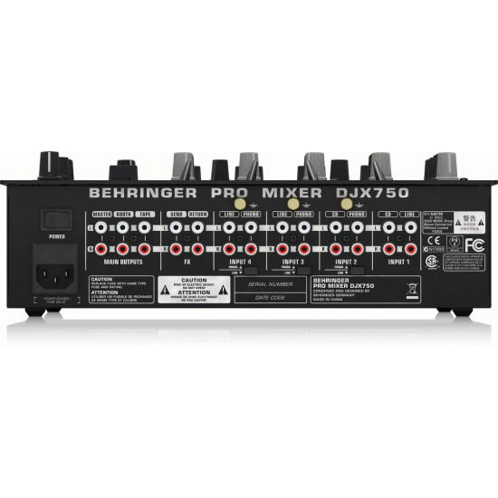 The Behringer DJX750 Pro DJ Mixer The Behringer DJX750 Pro DJ Mixer