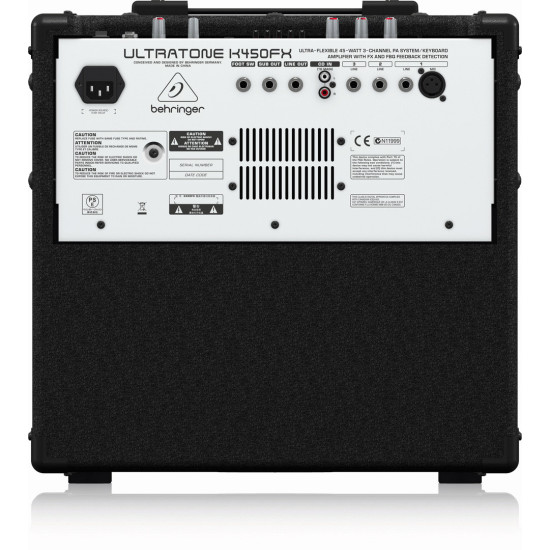 The Behringer Ultratone K450FX Keyboard Amplifier