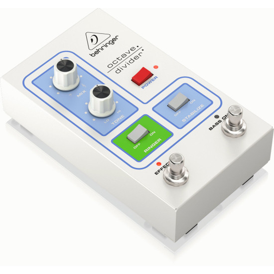 The Behringer OCTAVE DIVIDER Classic Analog Octave Divider and Ringer Effects Pedal