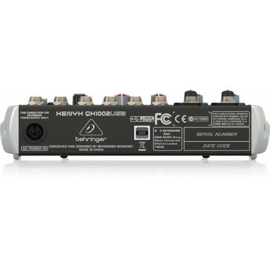 The Behringer XENYX QX1002USB Mixer