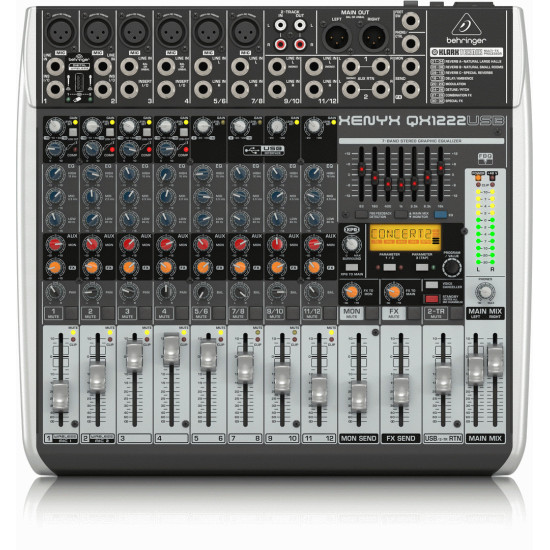 The Behringer XENYX QX1222USB Mixer