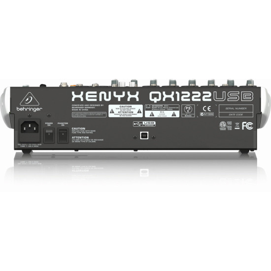 The Behringer XENYX QX1222USB Mixer