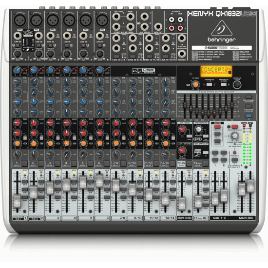 The Behringer XENYX QX1832USB Mixer