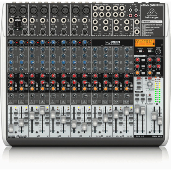The Behringer XENYX QX2222USB Mixer