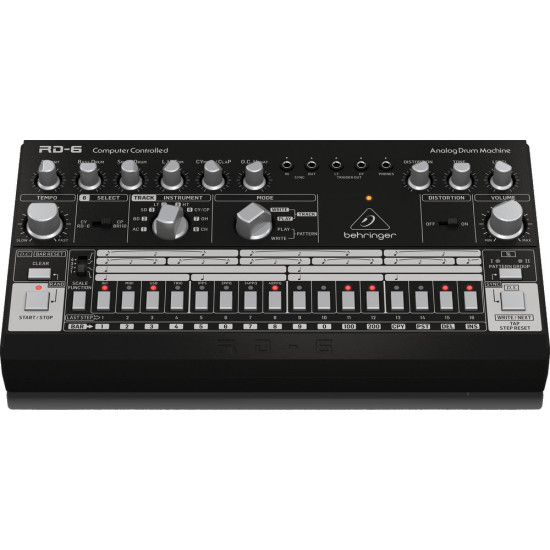 The Behringer RD6 BK Analog Drum Machine