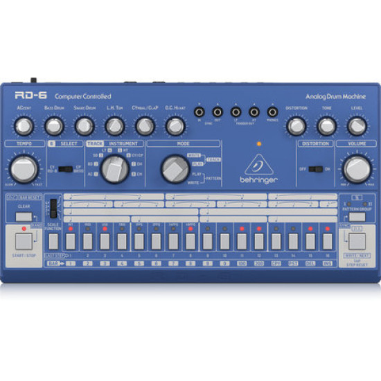 The Behringer RD6 BU Analog Drum Machine