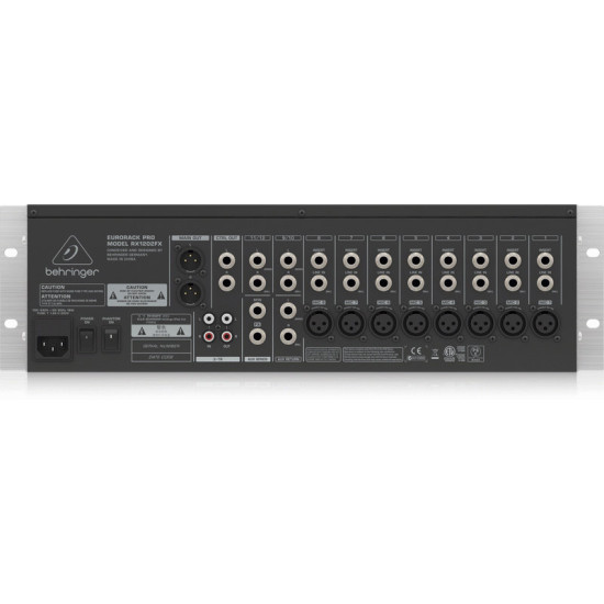 The Behringer Eurorack Pro RX1202FX Mixer