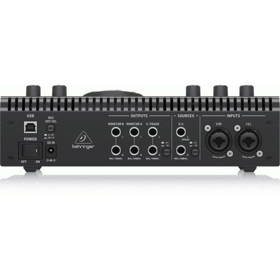 The Behringer STUDIOL High-End Studio Control and Communication Center with Midas Preamps, 192 kHz 2x2 USB Audio Interface and VCA Stereo Tracking