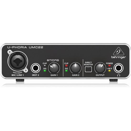 The Behringer U-phoria Umc22 Interface (10 Per Carton)