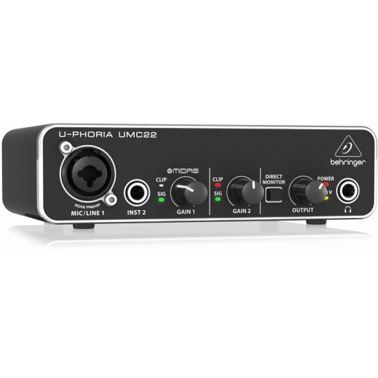 The Behringer U-phoria Umc22 Interface (10 Per Carton)