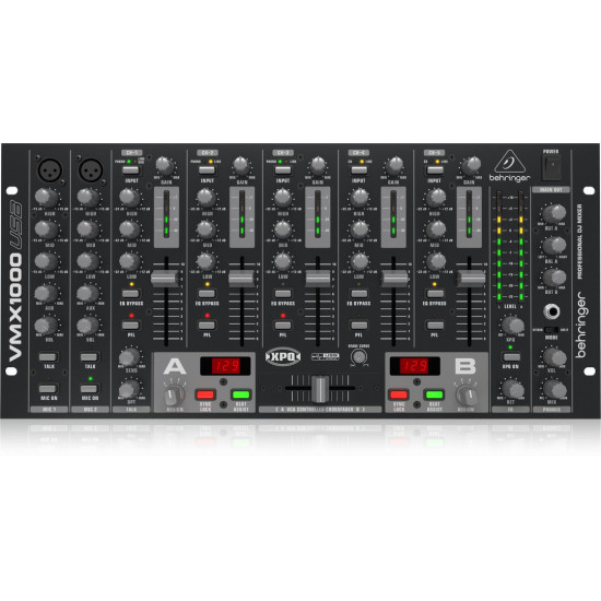 The Behringer VMX1000USB Pro DJ Mixer