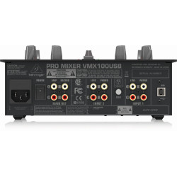 The Behringer VMX100USB Pro DJ Mixer