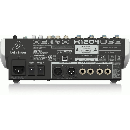The Behringer XENYX X1204USB Mixer