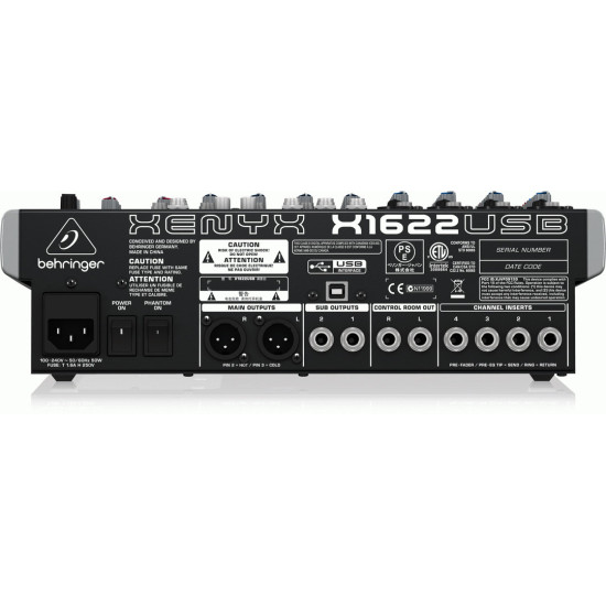The Behringer XENYX X1622USB Mixer
