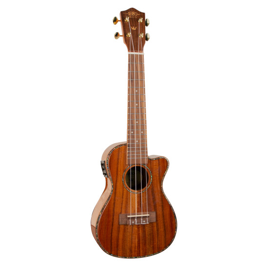 1880 UKULELE CO. 300 Series Concert electric acoustic cutaway ukulele.