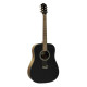 GILMAN GD10BT Dreadnought Acoustic Guitar. Black gloss top.