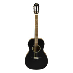 GILMAN GPA10EBT 00 Parlour Electric/Acoustic Guitar. Black gloss top.