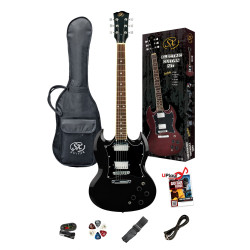 SX GTSE4SKB Electric Guitar & Amplifier Package - 4/4 size