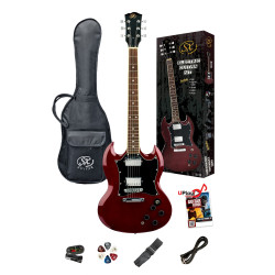 SX GTSE4SKTWR Electric Guitar & Amplifier Package - 4/4 size