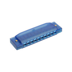 Bryden M80CBL Transparent harmonica. Blue.