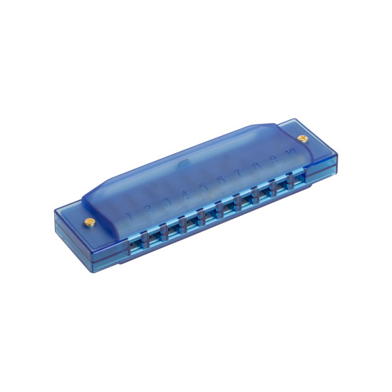Bryden M80CBL Transparent harmonica. Blue.