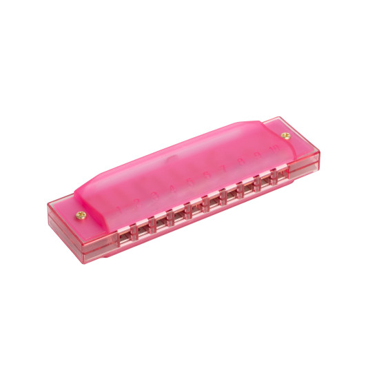 Bryden M80CPK Transparent harmonica. Pink.