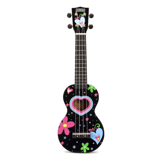Mahalo MA1HEbk Heart Ukulele - Soprano