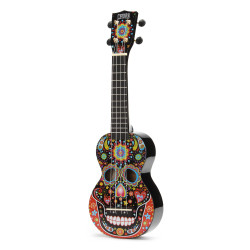 Mahalo MA1SKbk Skull Ukulele - Soprano